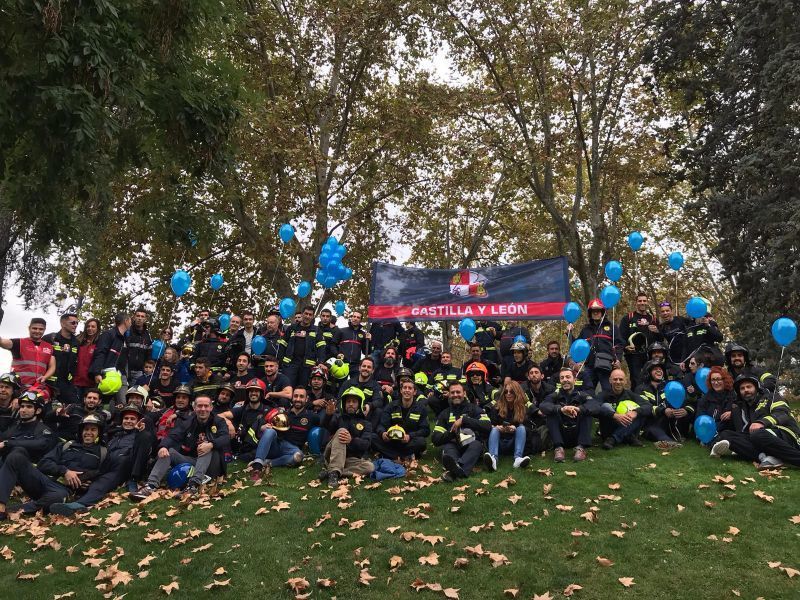 Bomberos del Consorcio de la Diputación y del Ayuntamiento de Zamora participaron esta mañana en la manifestación por una LEY MARCO celebrada en Madrid