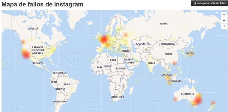 Nueva caída de Instagram a nivel global