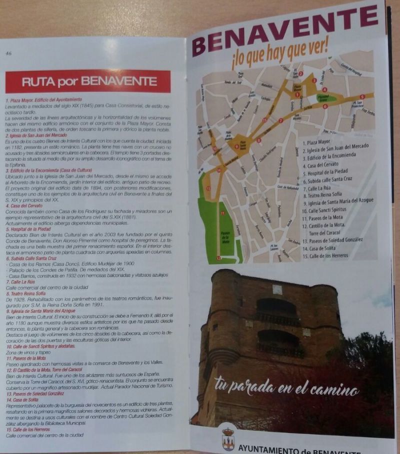 Benavente presente en la guía de turismo de Zamora