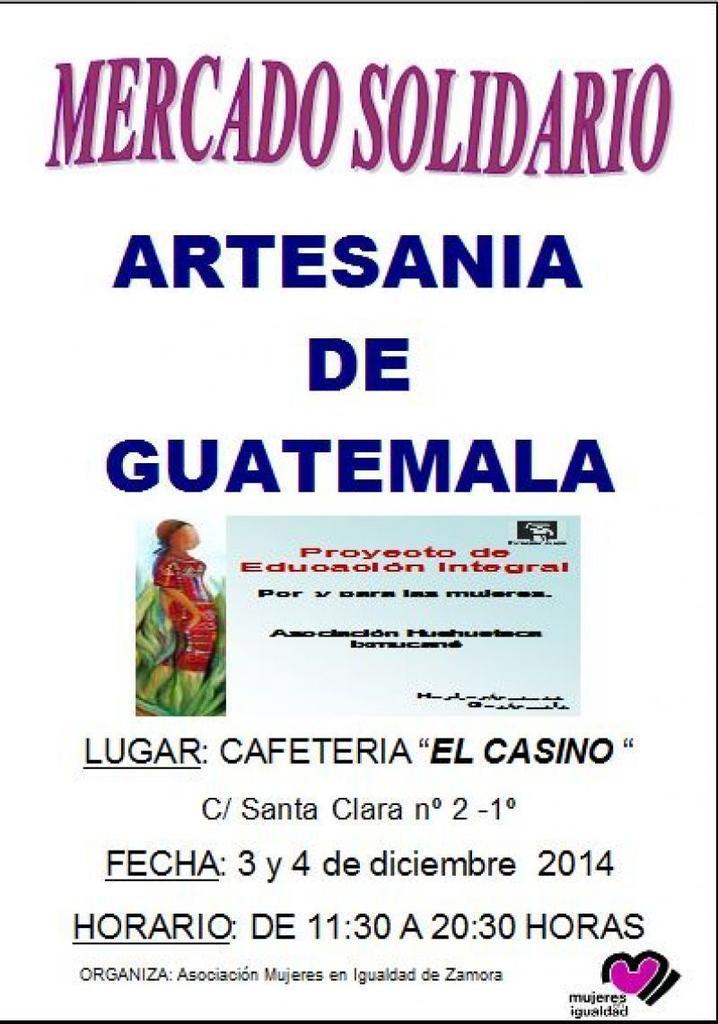 Cartel anunciador del mercadillo.