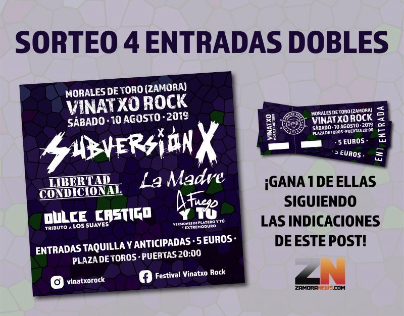 Los cuatro ganadores que podrán ver el Festival Vinatxo ROCK gratis junto con un acompañante son....