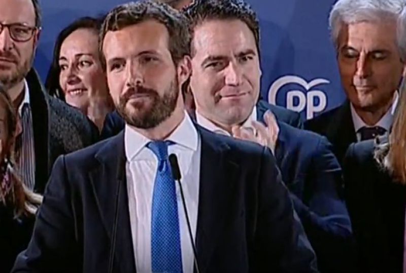 Pablo Casado: El PP siempre resurge y está a la altura de las circunstancias, Sanchez ha perdido las elecciones y ha fracasado