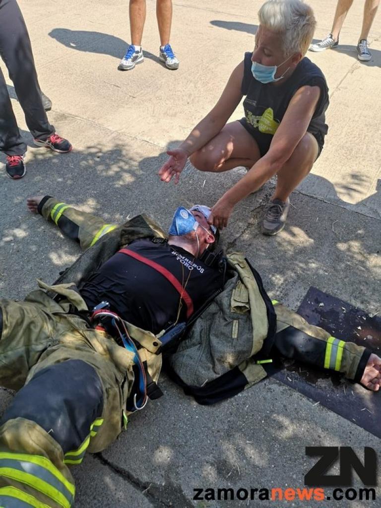 Roberto Torrero el bombero voluntario de Toro accidentado ayer agradece la ayuda y humanidad mostrada en Sanzoles