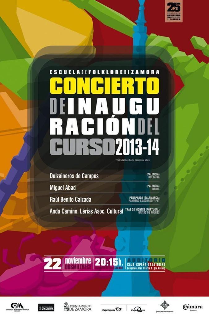 Cartel del concierto de la Escuela de Folklore