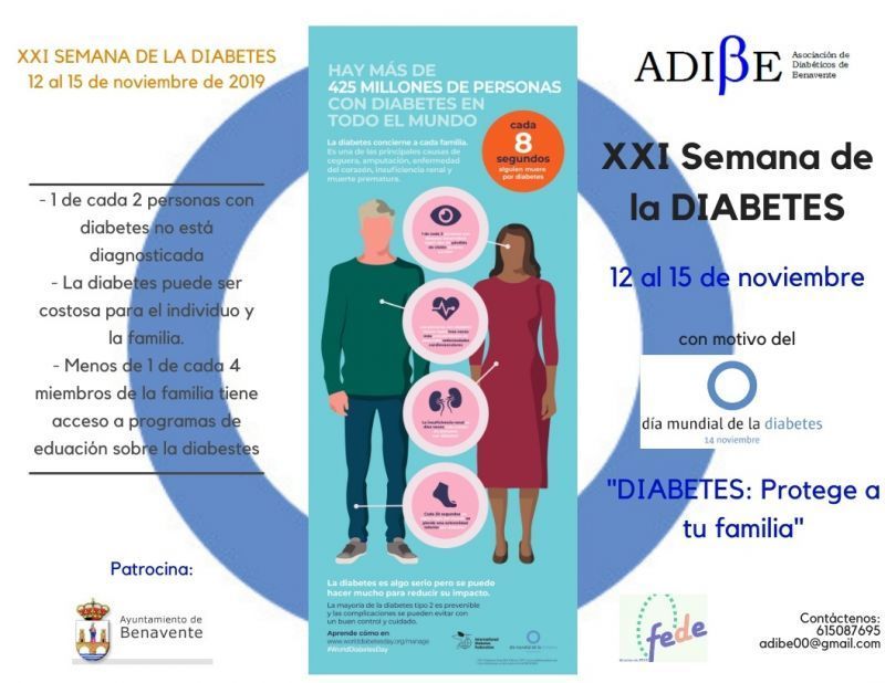 XXI Semana de la Diabetes se celebra del día 12 al 15 de noviembre