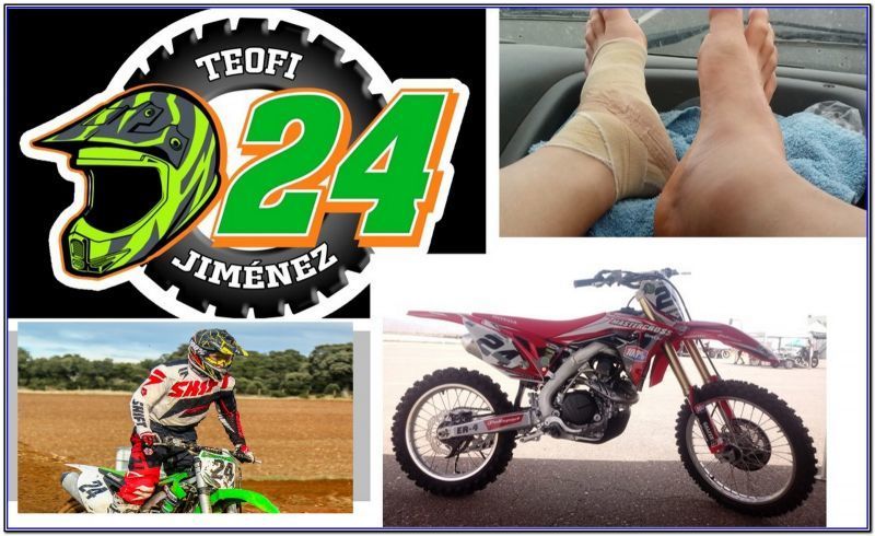 Lesión de Teofi Jiménez en el estreno de su nueva Honda CRF 450R en el Campeonato de España SX