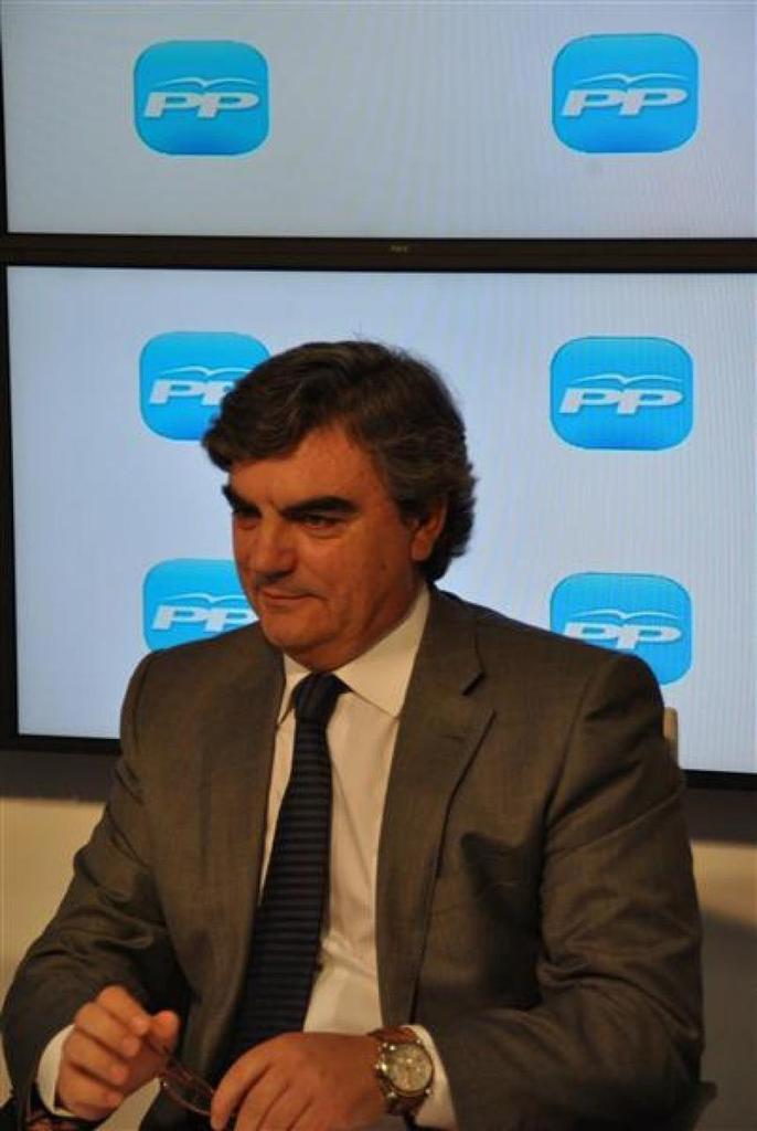 Jesús Sedano en la sede del PP en Zamora.