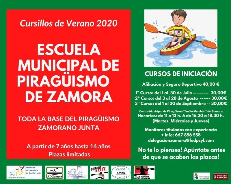 El piragüismo zamorano se une para crear "UPZ-Escuela de Piragüismo de Zamora"