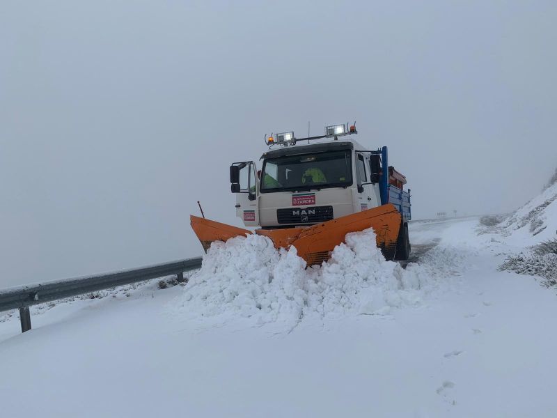La nieve ya cubre Sanabria y el alto de Vizcodillo